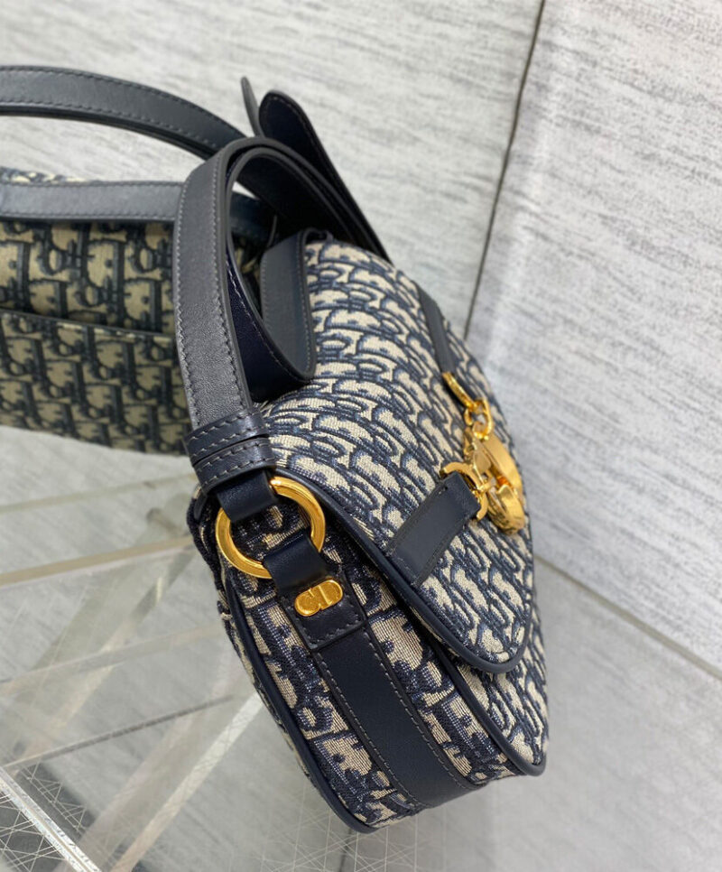 Christian Dior Small CD Besace Bag Dark Blue